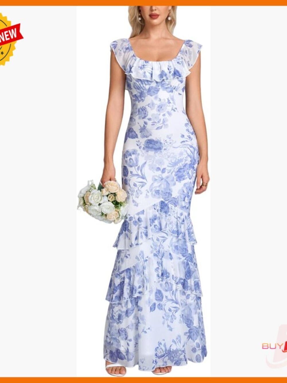 Mesh Maxi Dress Formal Cocktail Bodycon Ruffle Tiered Wedding Guest